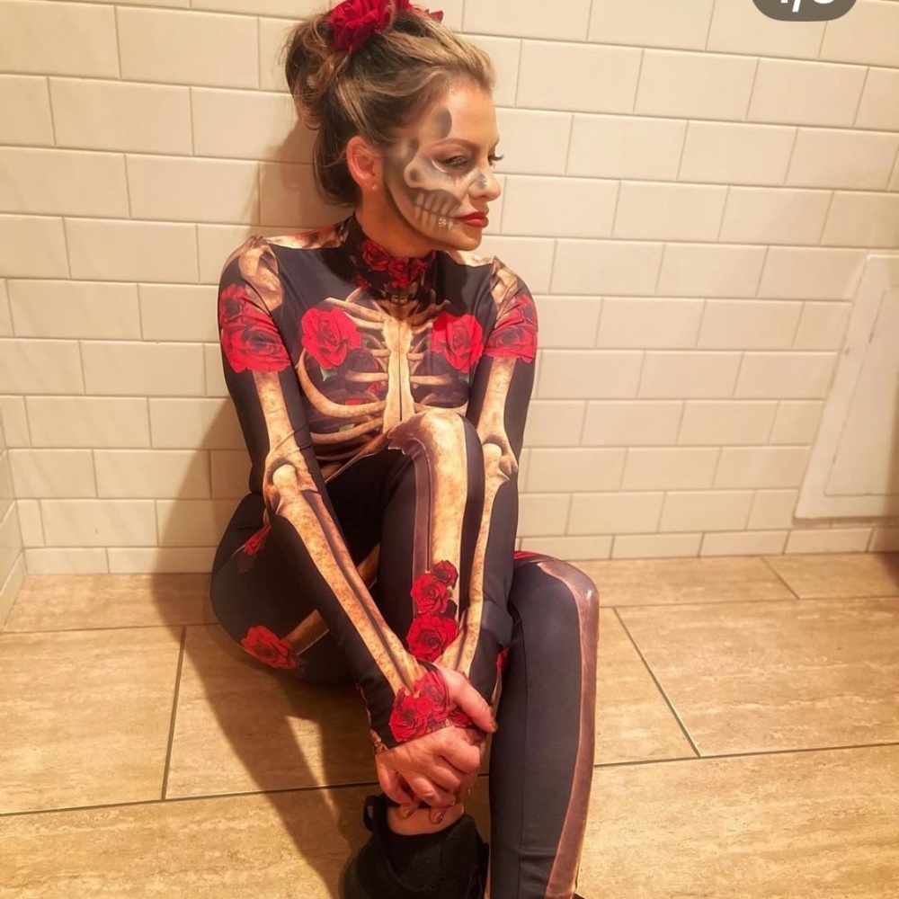 Halloween skeleton body suit